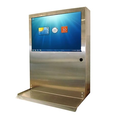 Computer & Monitor Enclosure - Stainless Steel